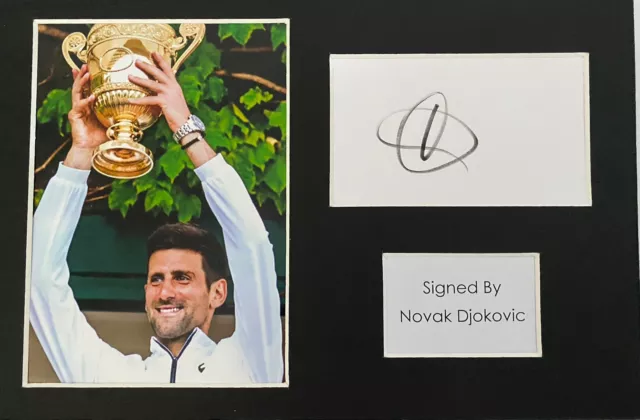 Novak Djokovic Hand Signed Display Tennis Memorabilia Legend Sports Autograph