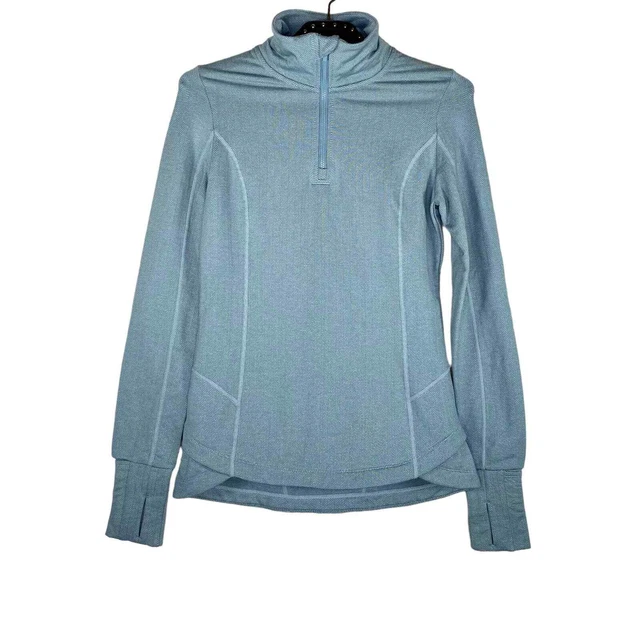 Mondetta Herringbone Quarter Zip Pullover Long Sleeve Activewear X-Small