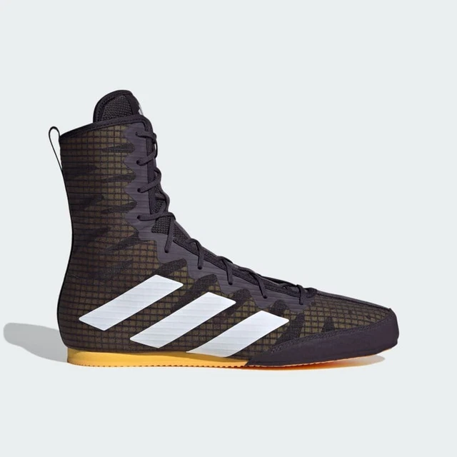 white and gold adidas boxing boots