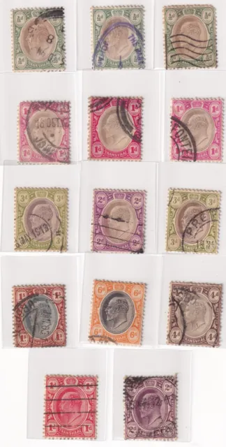 Transvaal Stamps_ King Ed. 7_ Mixed set with tones and variations
