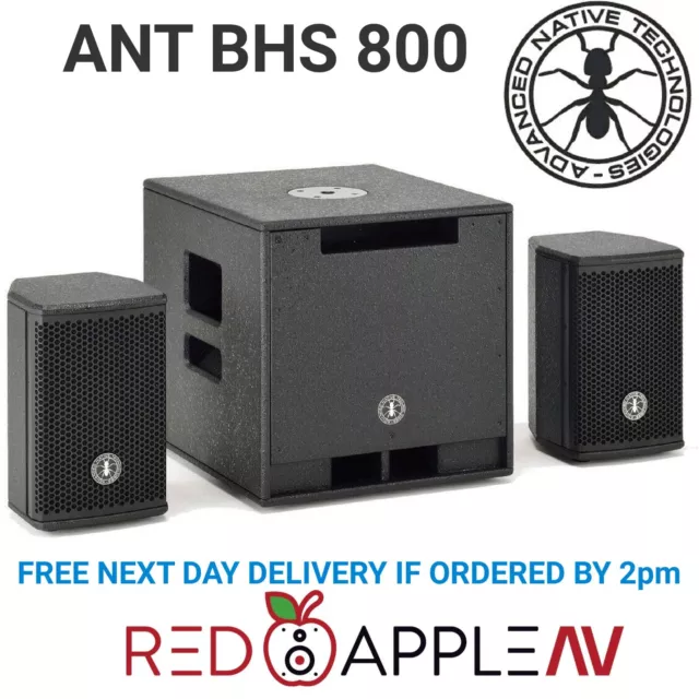 ANT BHS 800 DJ PA Kompakt Aktiver Subwoofer 800 W Lautsprecher-Set