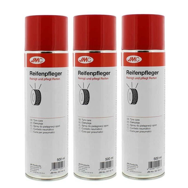 3 x Reifenpfleger 500ml JMC 5578018 Gummi Glanz Spray Reiniger Reifenschwarz