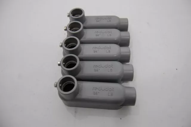 LOT OF 5 New Red Dot LB Conduit Body Size 3/4"