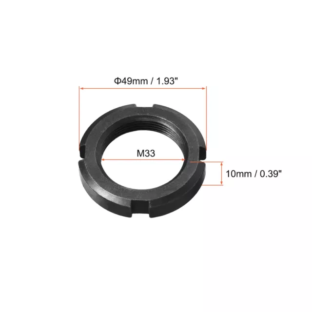 M33x1,5 mm dadi rotondi a quattro slot di contenimento, 2 pz 2