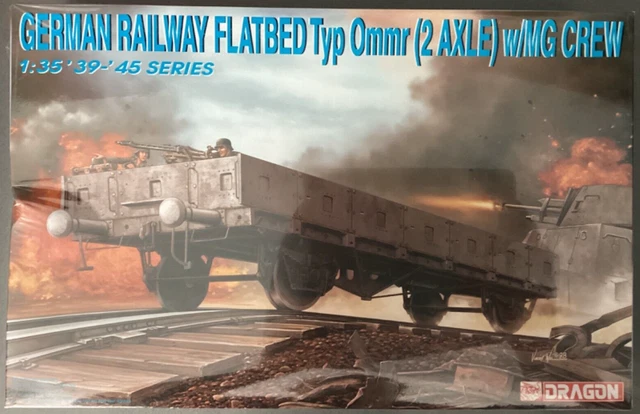 Dragon 1/35 Scale German Railway Flatbed Typ Ommr (2 Axle) - kit #9114 Dragon 1/35 Scale German Railway Flatbed Typ Ommr (2 Axle) - kit #9114