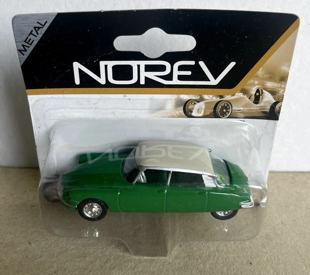 Jouet Ancien JEP 1/22 - Citroën DS19 Plastique Ivoire Toit Noir - Réf 7374