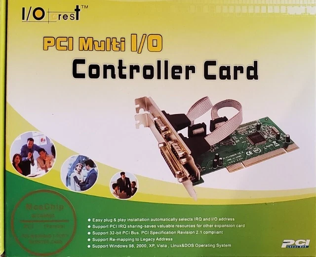 I/O Crest PCI Multi I/O Controller Card SY-PCI10001 MosChip MCS9865 PCI MCS9865