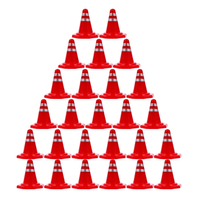25 Pack Kids Traffic Road Cones Simulation Signes éducatifs miniatures Blocs rou