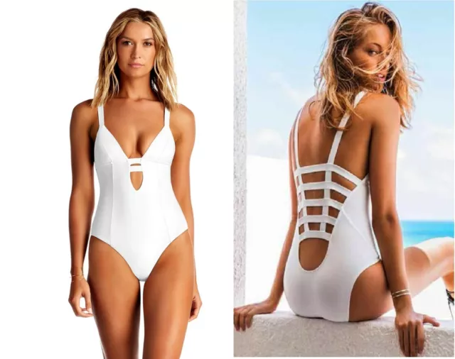 Vitamin A Neutra Maillot bodysiut one-piece sz L / 10 in white