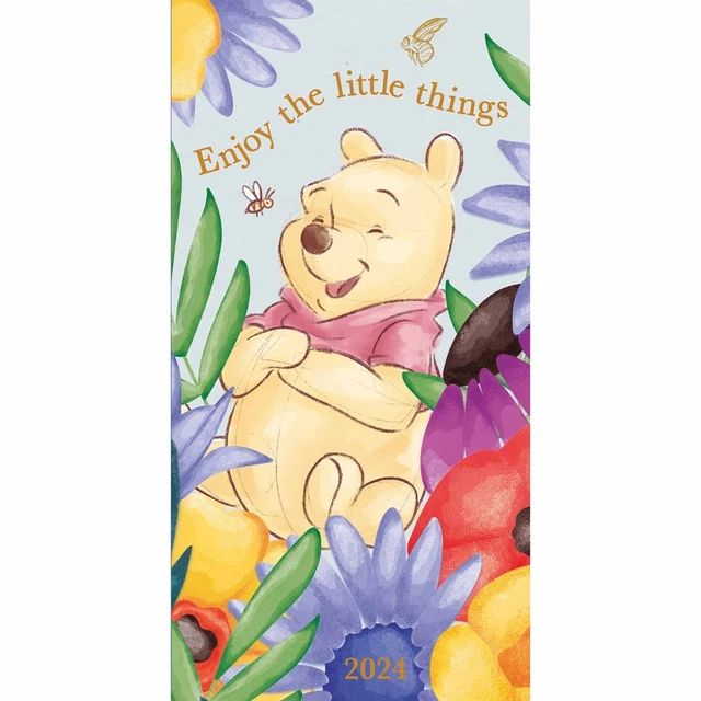 DISNEY, WINNIE THE Pooh Slim Diary 2024 Entertainment Week To View