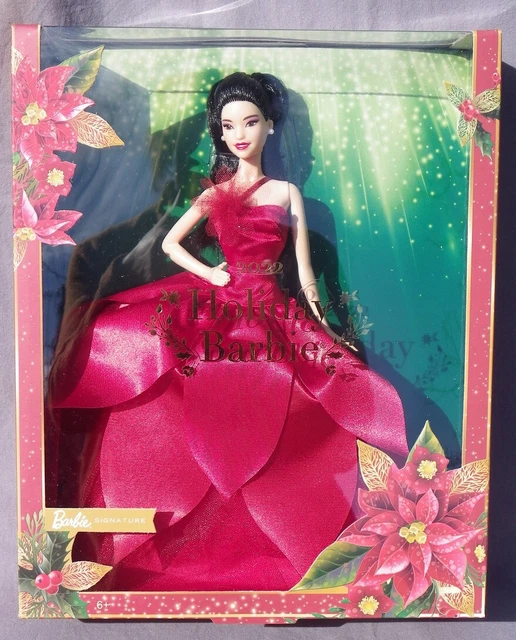 BARBIE ASIATIQUE HOLIDAY 2022 poupée robe tulipe rouge 2021 Mattel HCC05 Poupée EUR 202,00 - FR