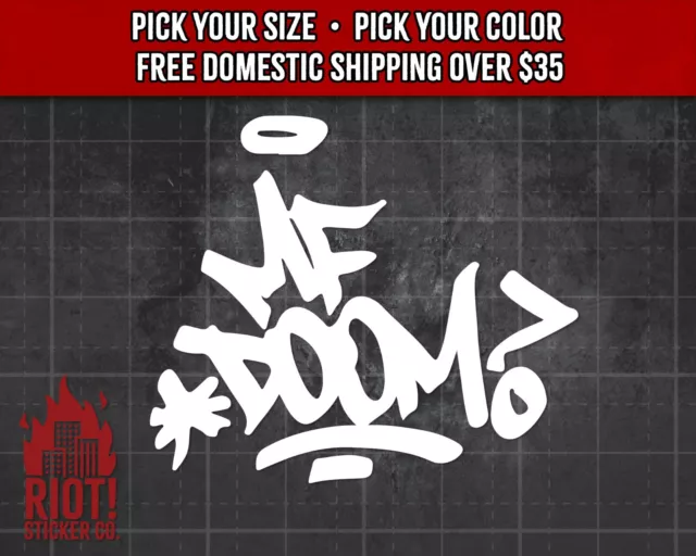 MF Doom Decal for Car Sticker for Laptop, Hip Hop sticker, Hip-Hop Decal, Rap