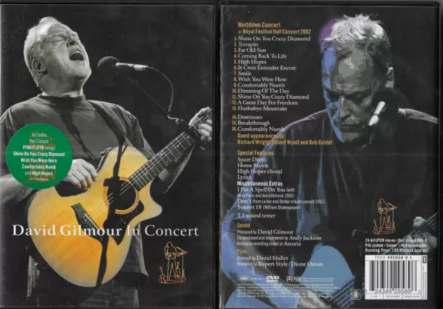 Rare / Dvd - David Gilmour ( Pink Floyd ) En Concert Live / Comme Neuf Like New