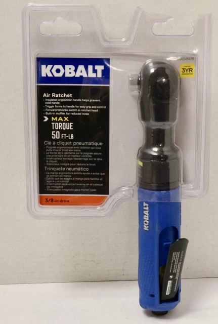 NEW - Kobalt 0858976 Max Torque 50ft-lb 3/8" Drive Air Ratchet SGY-AIR224