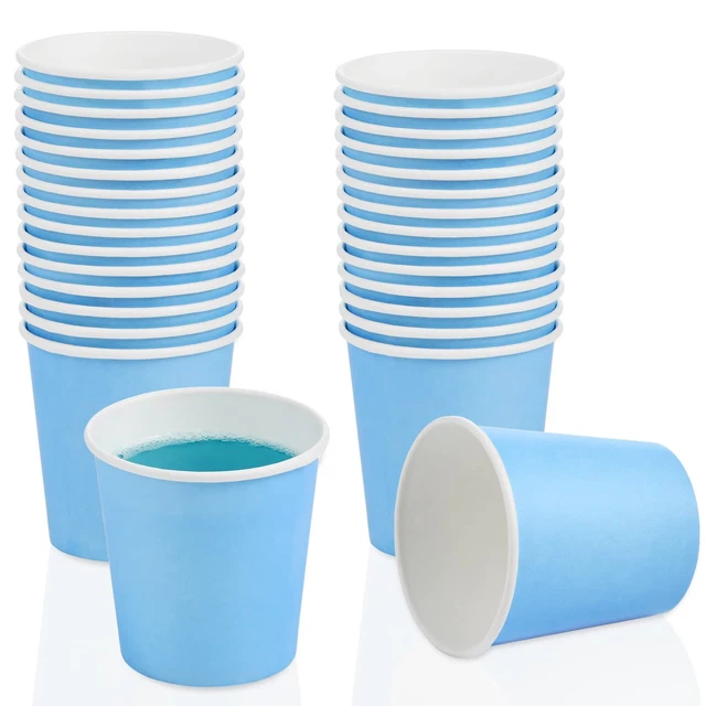 30 PACK Bathroom Mouthwash Cups Disposable 3.7 OZ Coffee Paper Cup Small Cup