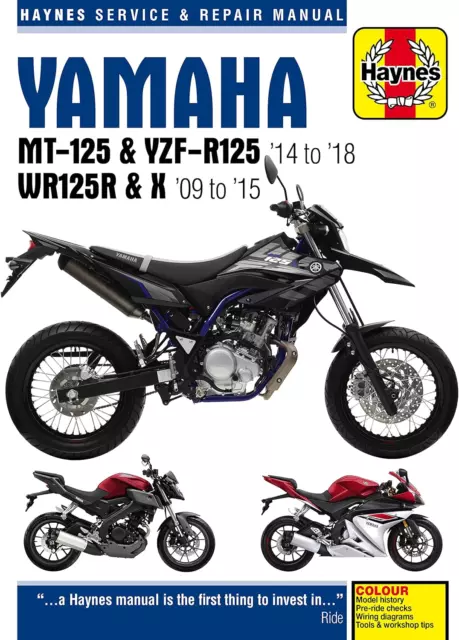 Yamaha MT-125,YZF-R125 14-5, WR125R/X 09-15 Haynes Repair Manual Paperback