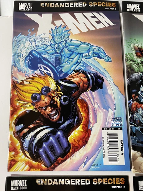 Uncanny X-Men 201, 202, 203, 204 Lot Of 4  Marvel Comics 2007 Vol 2 Rogue Gambit 2