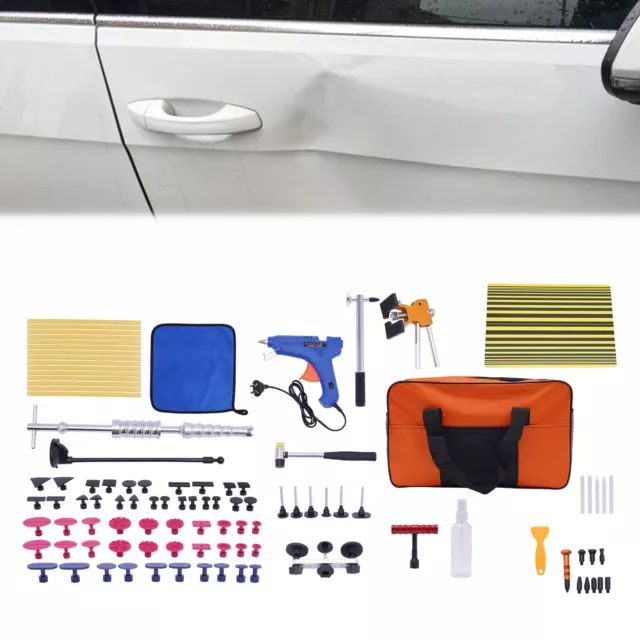 96x PDR Car Body Paintless Dent Puller Lifter Hail Removal Line Board Repair Kit