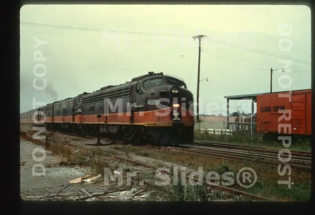 Duplicate Slide IC Illinois Central E8A 4020 & 2 W/'City of New Orlenas' Action