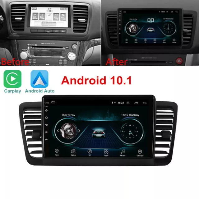 9" Android 10.1 Autoradio GPS Navi Carplay Für 2003-2009 Subaru Outback Legacy