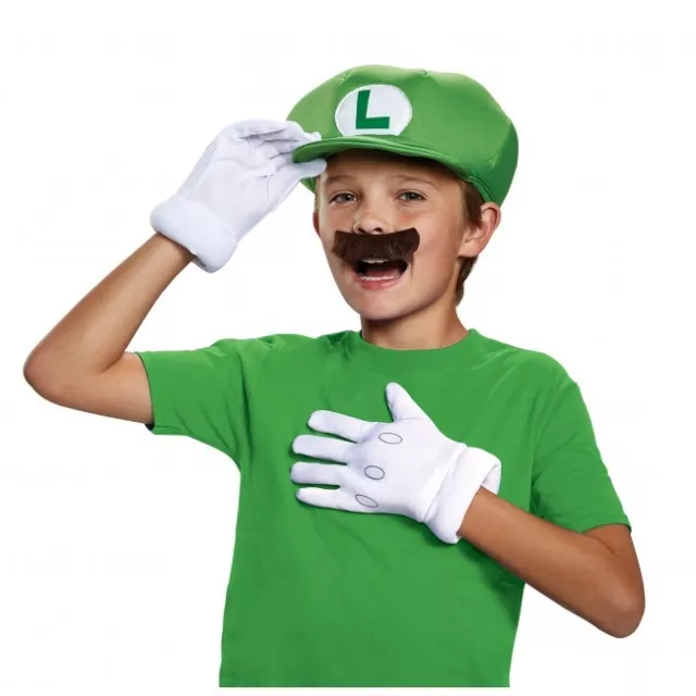 Costume Mario et Luigi Enfant Adulte Casquette Gants Moustache Degu