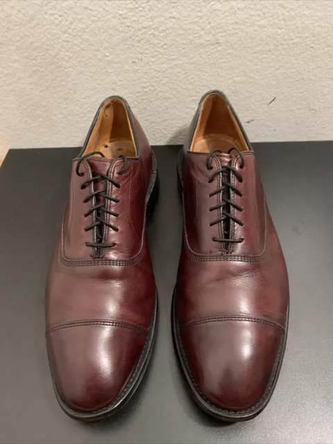 Allen Edmonds Shoes Mens 10 D Merlot Park Avenue Balmoral Cap Toe Oxford Dress