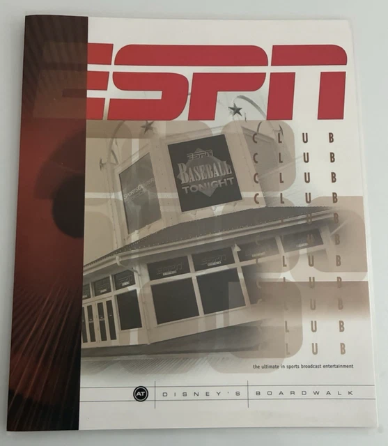 WALT DISNEY WORLD - ESPN Club at Disney's Boardwalk Resort - Menu from ...