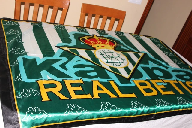 Drapeau De Foot Vintage Officiel Real Betis Balompié, Vainqueur Coupe Du Roi