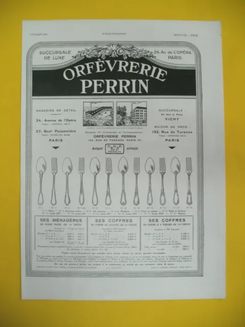 Publicite De Presse Perrin Orfevrerie Menageres Luxe French Ad 1930