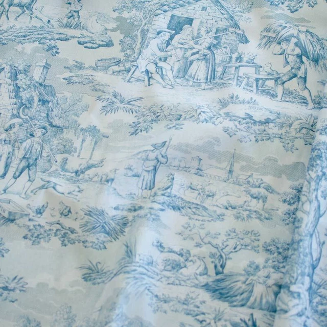 Toile De Jouy Diane Rose En Percale De Coton - Vente Au Demi-mètre, 280 Cm De Large, Oeko-Tex