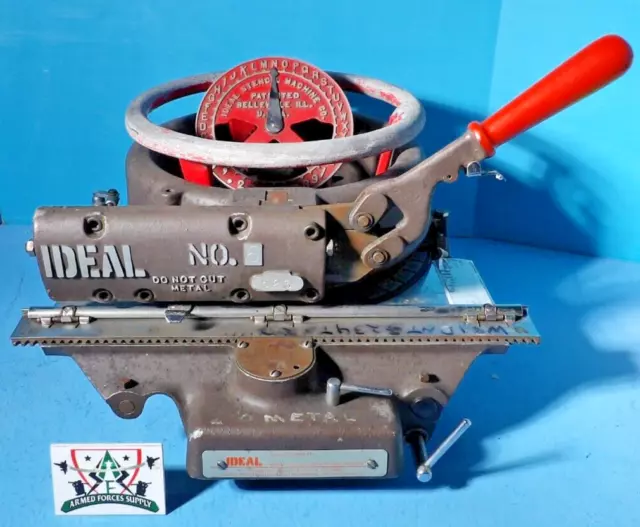 Ideal Stencil Machine Tape Co Hand Operated Cutting Gg-S-747 No6