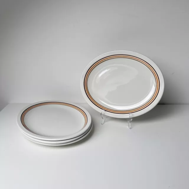 Duraline Hotel Ware Ultraline Vitrified Oval Ceramic Dinner Plates 11.5" x 4