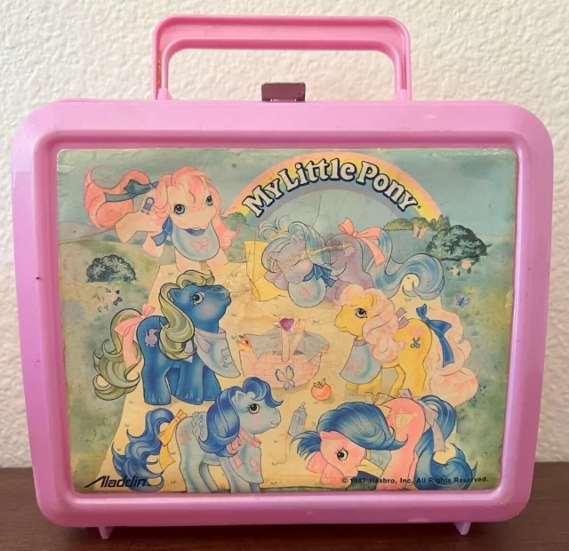 My Little Pony Lunch Box with Thermos Vintage 1987 Peek-A-Boo Baby Pon