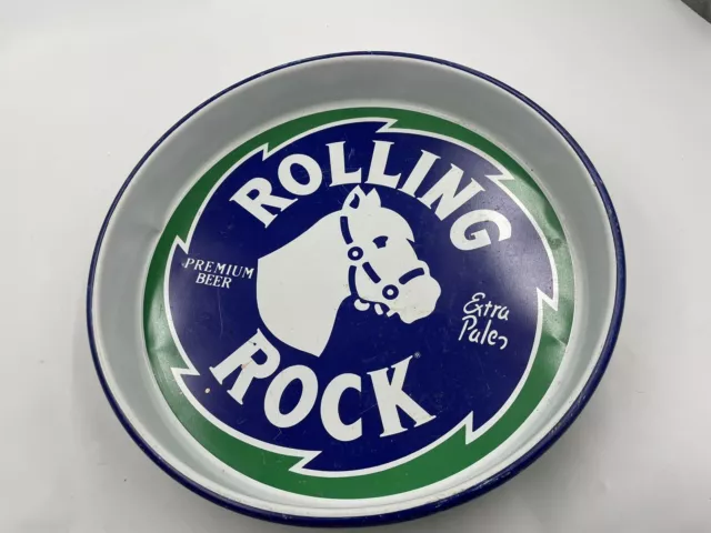 Vintage  Rolling Rock Beer horse logo Metal Tray