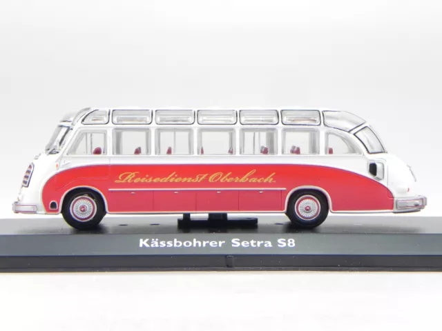 Kässbohrer Setra S8 rouge creme Reisedienst Oberbach véhicule miniature 1:76 2