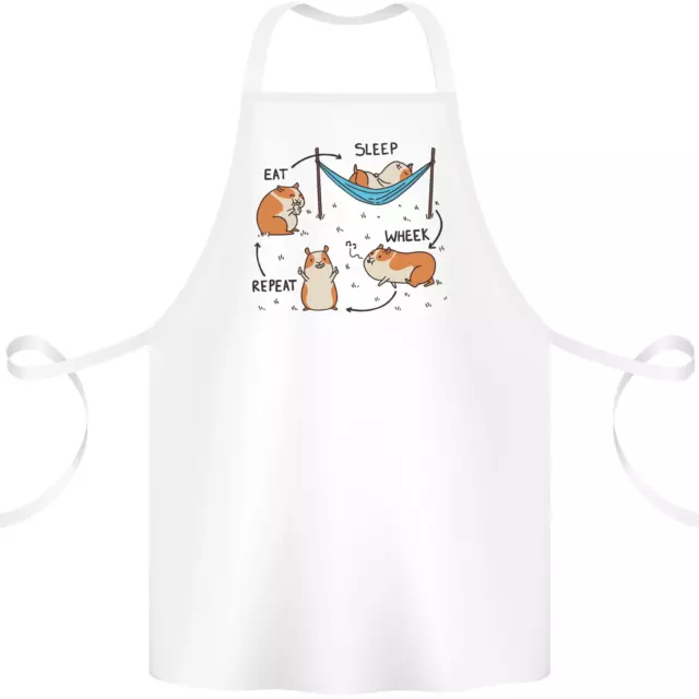 Hamster Eat Sleep Wheek Repeat Funny Cotton Apron 100% Organic