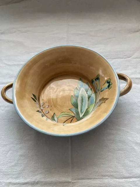 Tracy Porter Pottery Laurel Leaf Collection 7" two handled serving bowl