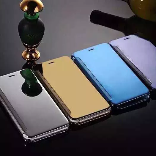 Mirror  View Clear Flip Phone Case Cover Samsung Galaxy S6/S6 Edge/electroplated