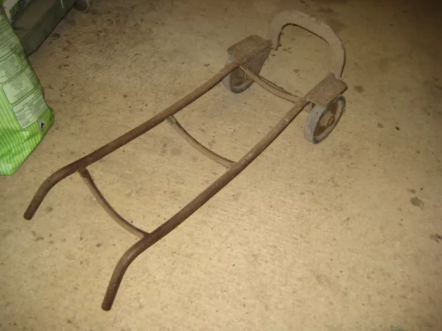 Vintage heavy duty metal sack or barrel truck