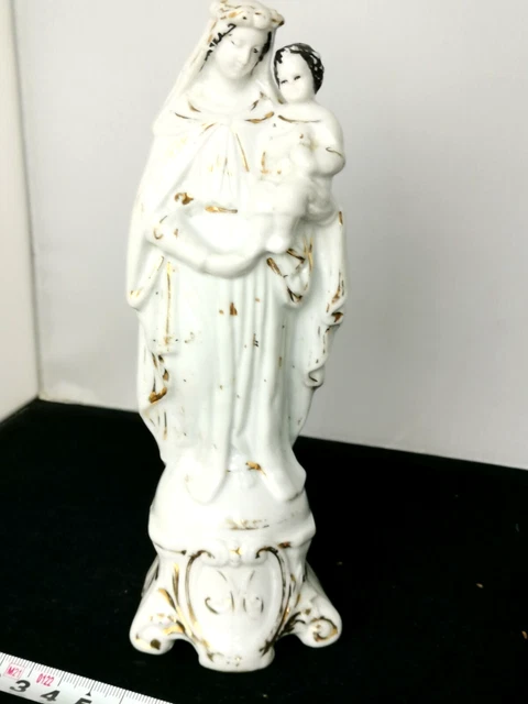Statue Vierge à L'Enfant – Porcelaine Allemande – Numérotée