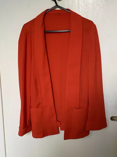 Orange blazer Jacket size 14