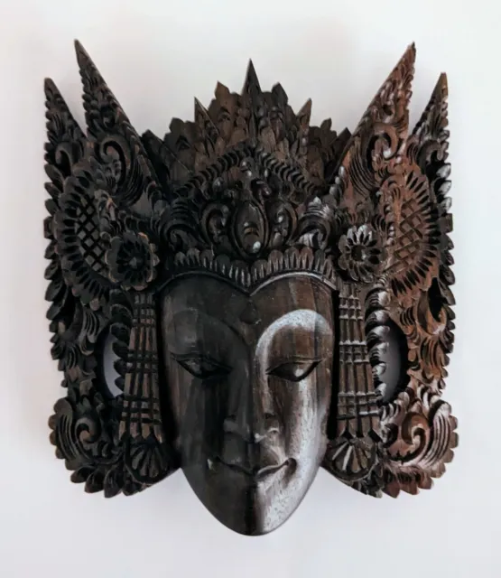 Southeast Asia Wood Carved Mask Wall Decor