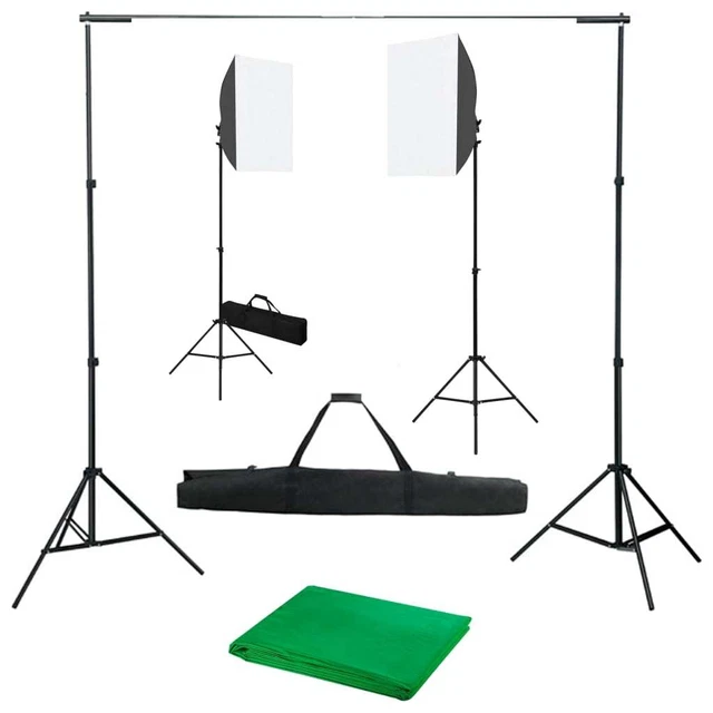 Kit per Studio Fotografico con Luci Softbox e Fondale 5199397