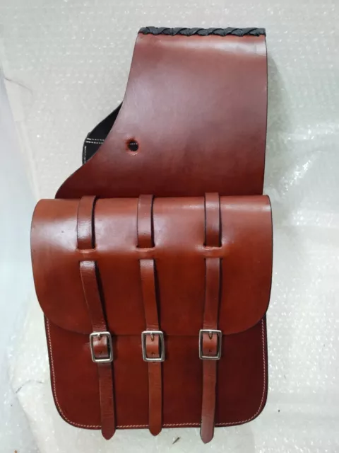 Neue Western-Pferdeleder-Satteltasche, echte Satteltasche für Pferde.