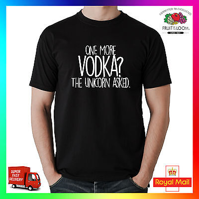 One More Vodka Unicorn T-shirt Tee Tshirt Gift Mens Ladies Funny Cheeky Cute