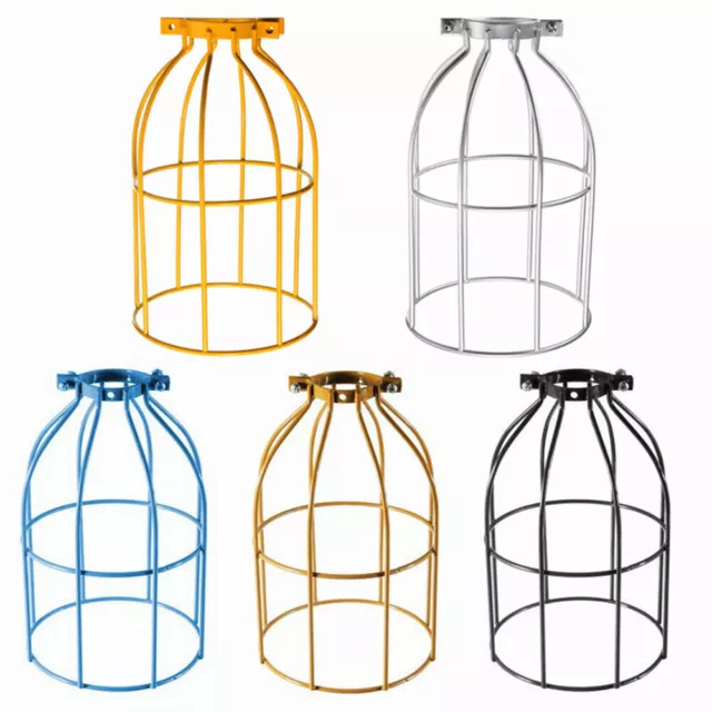 Retro Metal Cage Industrial Wire Frame Pendant Light Loft Ceiling Lamp Shade