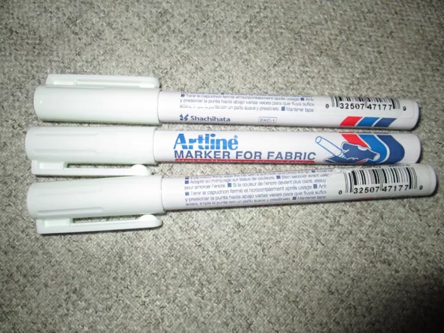 Marcador blanco Artline para tela, 3 marcadores (EKC-1)