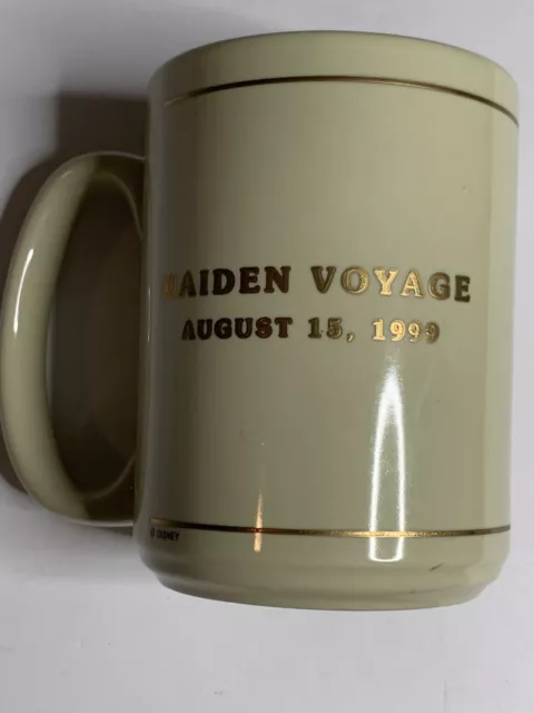 Disney Wonder Cruise Ship Maiden Voyage 1999 Coffee Mug Cup Souvenir Vintage 2