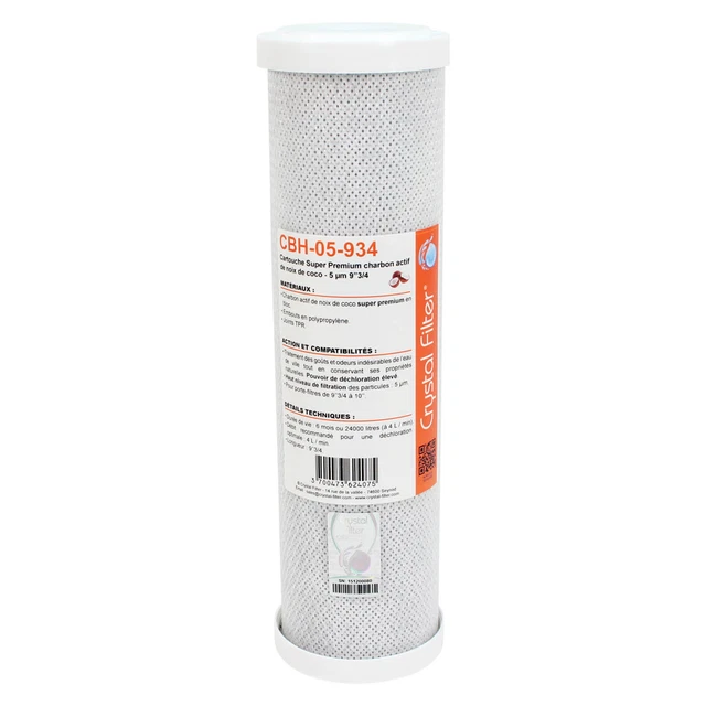 Cartouche Crystal Filter Anti-Tartre Compatible Polar CJFA CJ1020 - Lot De 2