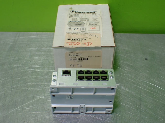 Euc-Ethertrak Et-Gt-9Es 9-Port Industrial Ethernet Switch.